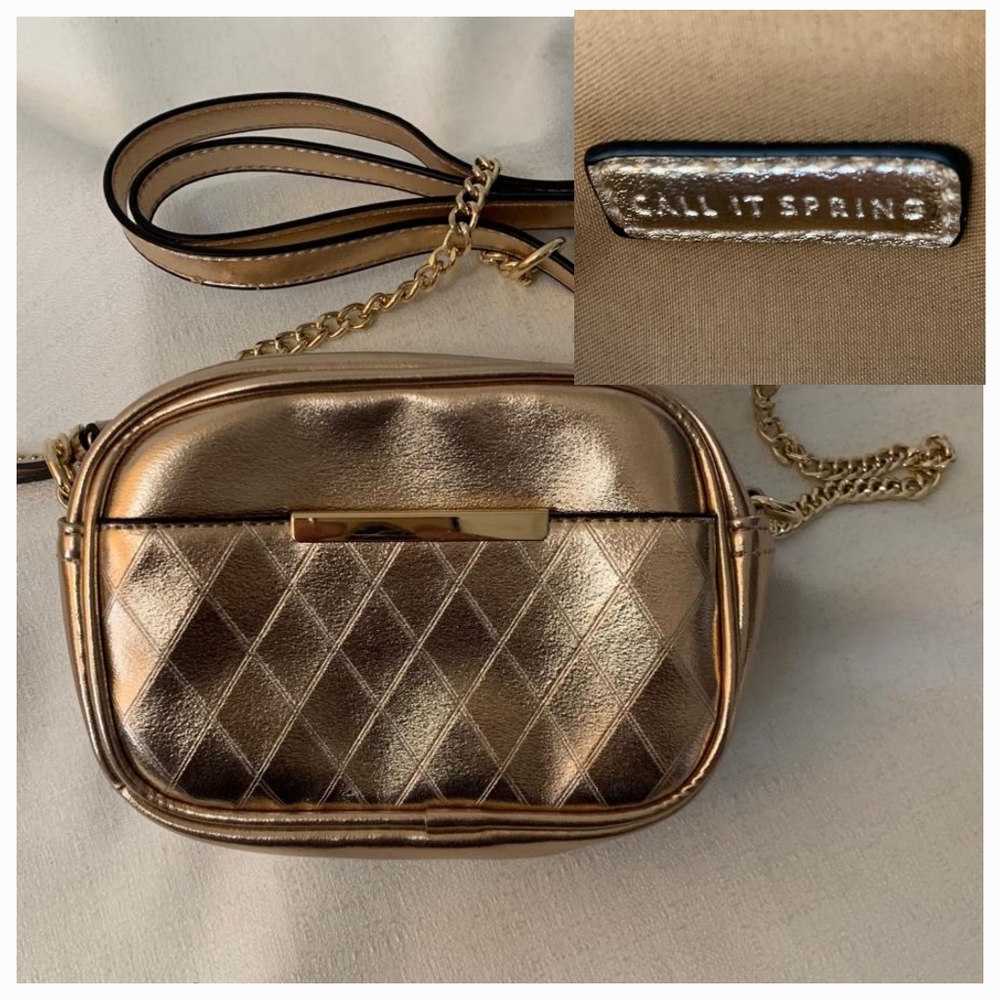 NEW Call It Spring Golden Shoulder Adjusted Purse NWOT